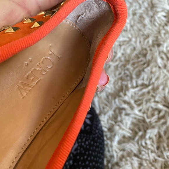 J. Crew Factory Suede Studded Classic Slip On Flats Women’s Orange, 6.5 - Picture 8 of 9